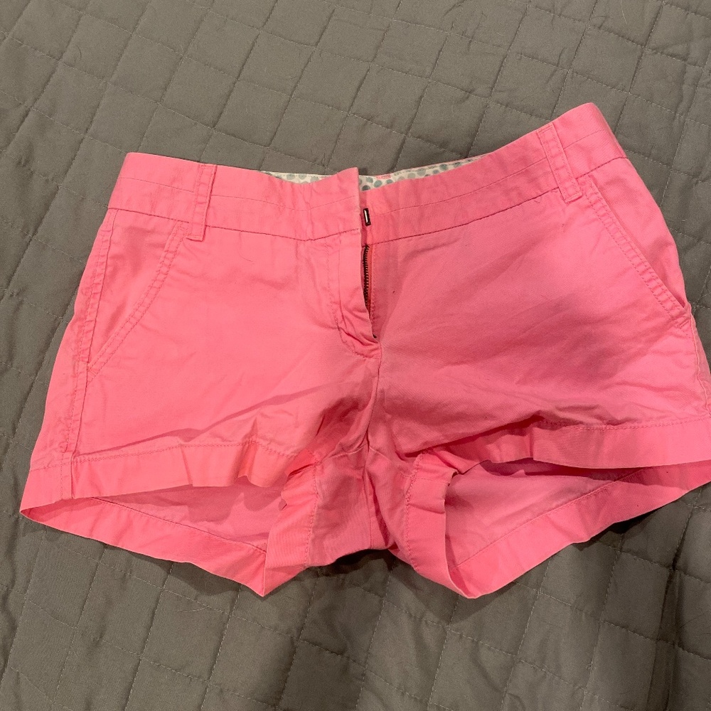 Jcrew neon pink shorts